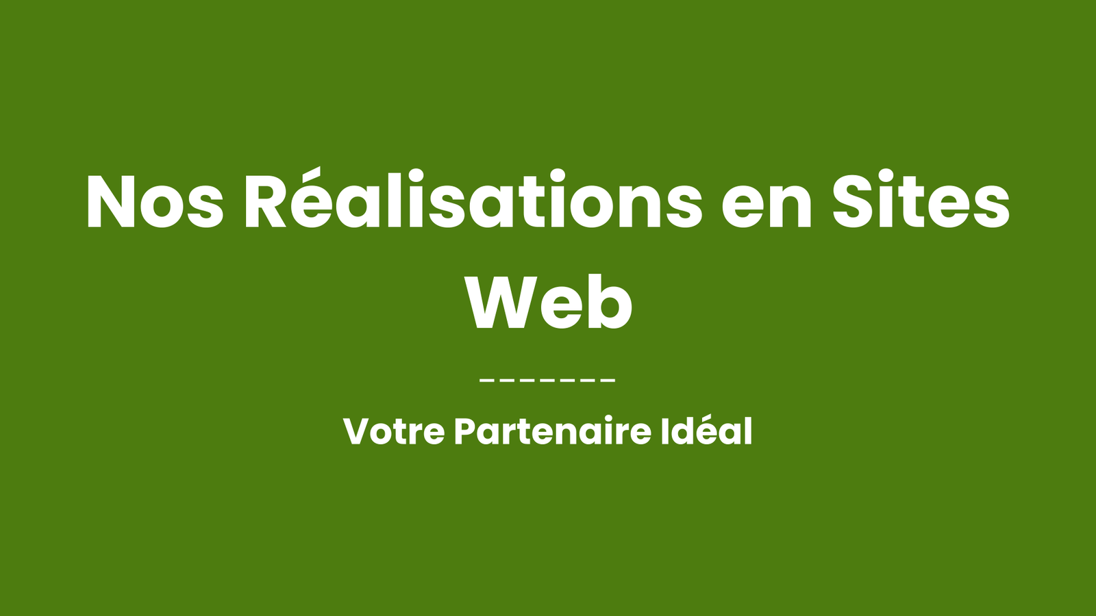 Nos Réalisations en Sites Web